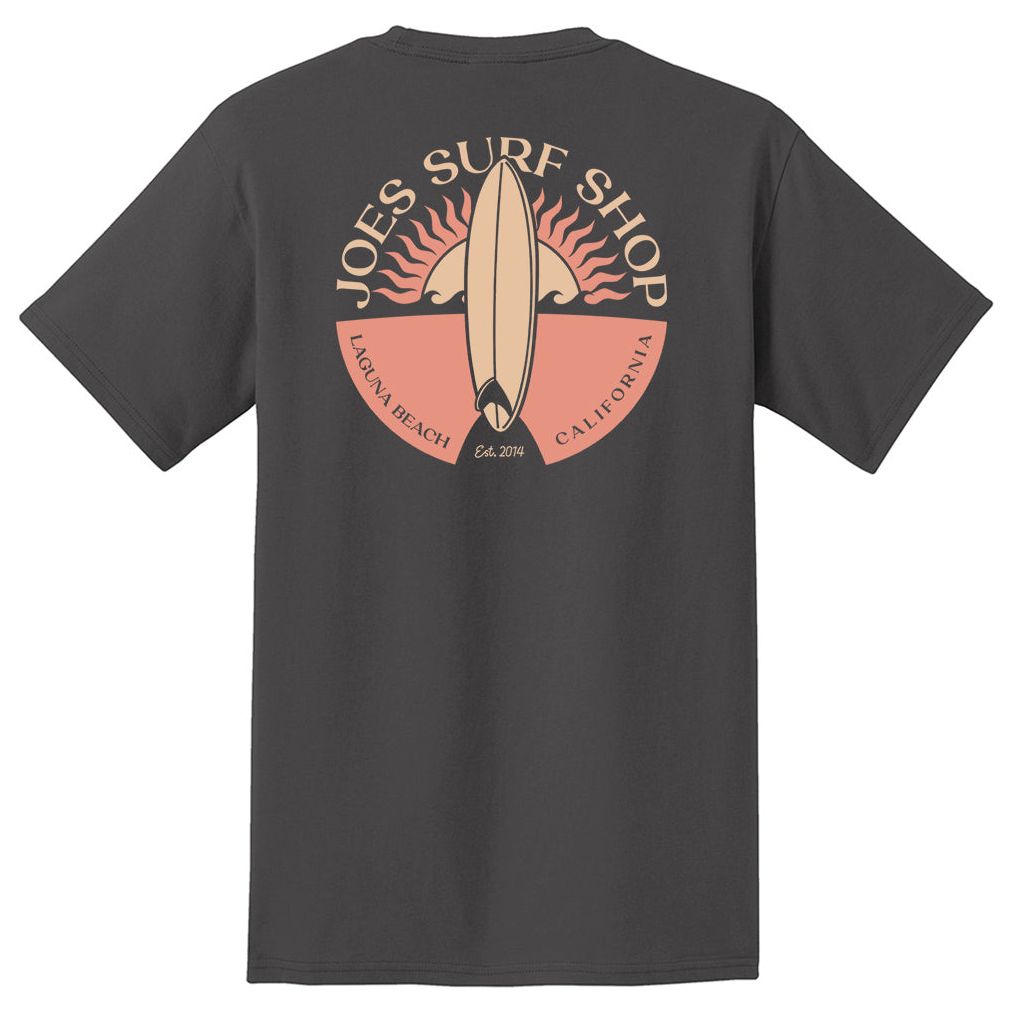 Joe's Surf Shop Sunset Scene Heavyweight Pocket Tee