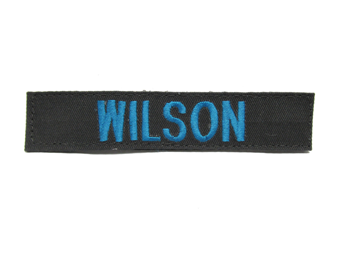 Charcoal Gray Name Tape with Hook Fastener - Fabric Material