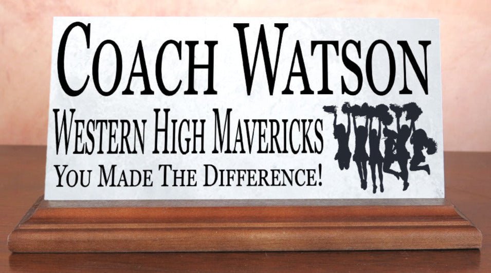 Cheer Coach Gift Plaque Custom Cheerleading Team Award For Great Coaches