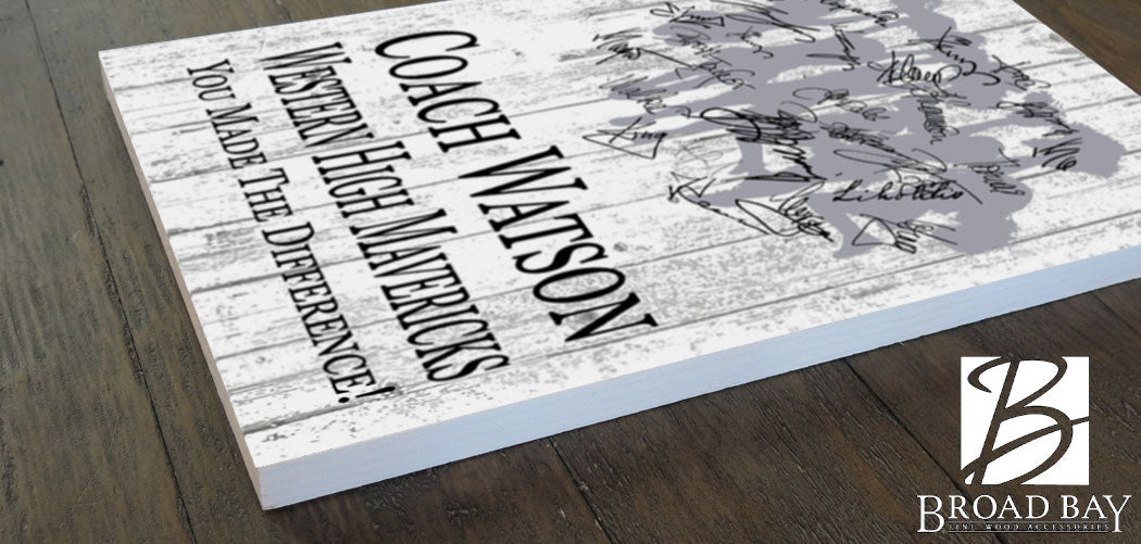 Custom Cheer Coach Gift – Signable Plaque from Team | Personalized Cheerleading Coach Wall Art