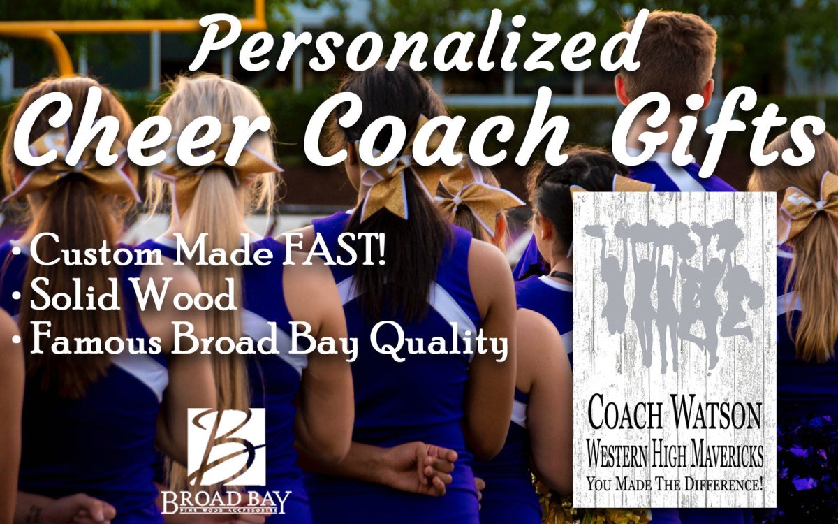 Custom Cheer Coach Gift – Signable Plaque from Team | Personalized Cheerleading Coach Wall Art
