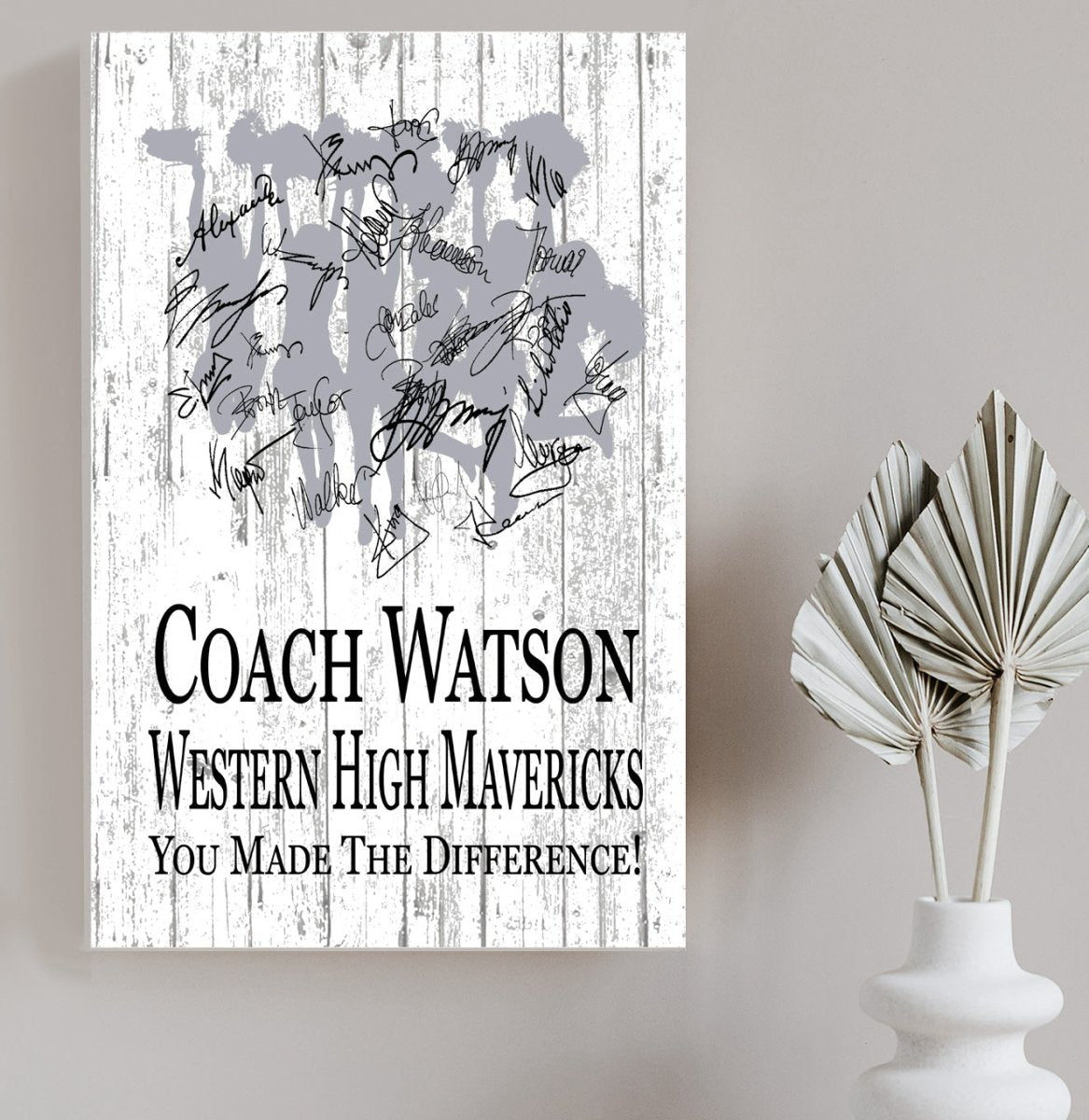 Custom Cheer Coach Gift – Signable Plaque from Team | Personalized Cheerleading Coach Wall Art