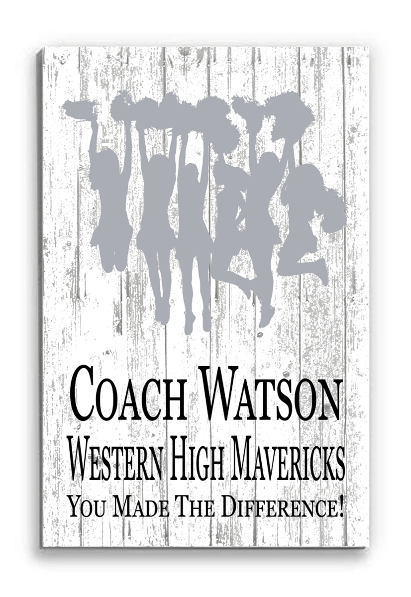 Custom Cheer Coach Gift – Signable Plaque from Team | Personalized Cheerleading Coach Wall Art