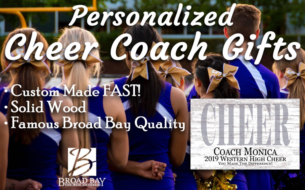 Custom Cheer Coach Gift – Signable Plaque from Team | Personalized Cheerleading Coach Wall Art