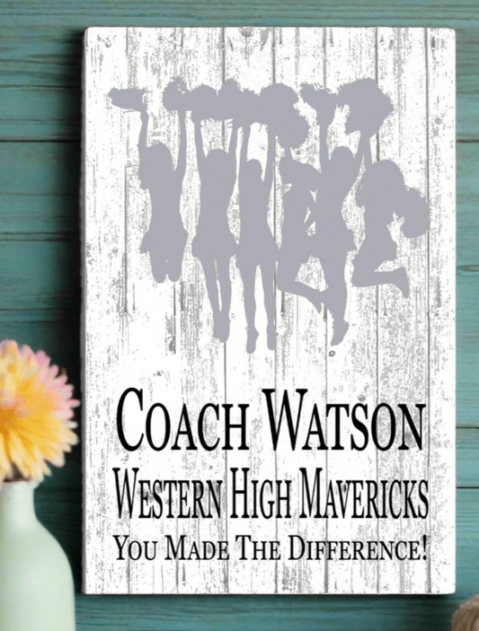 Custom Cheer Coach Gift – Signable Plaque from Team | Personalized Cheerleading Coach Wall Art