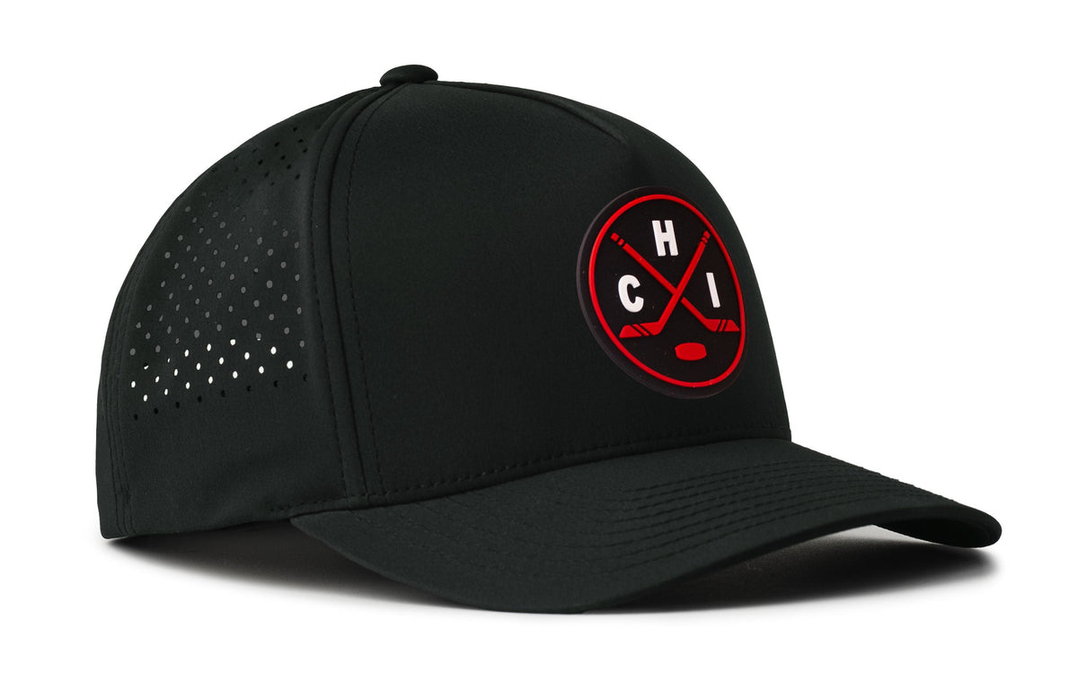 Chicago Hockey Performance 5-Panel Hat  |  CHI X Flexfit Snapback