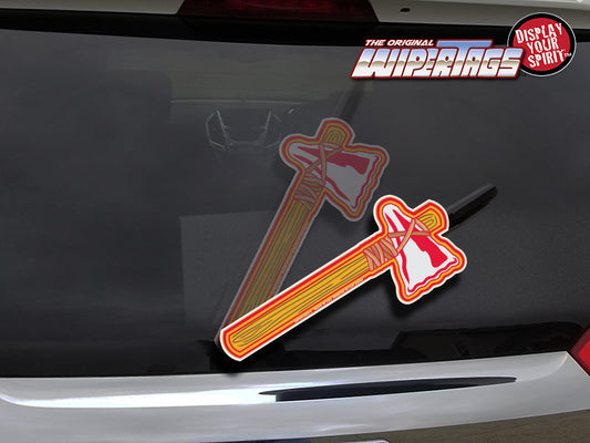 Tomahawk Hatchet Red & Gold WiperTags