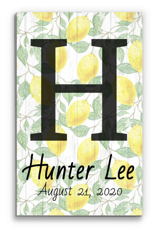 Child's Monogram Name Sign Nursery or Bedroom Wall Art