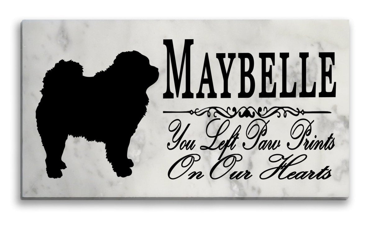 Chow Memorial Stone Personalized You Left Paw Prints On My Heart
