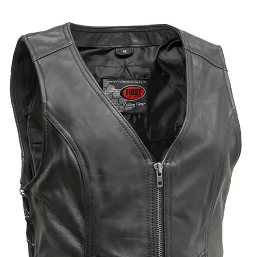 Cindy - Women's Motorcycle Sheepskin Vest