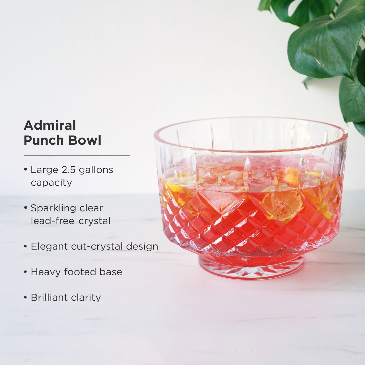 Admiral Crystal Punch Bowl