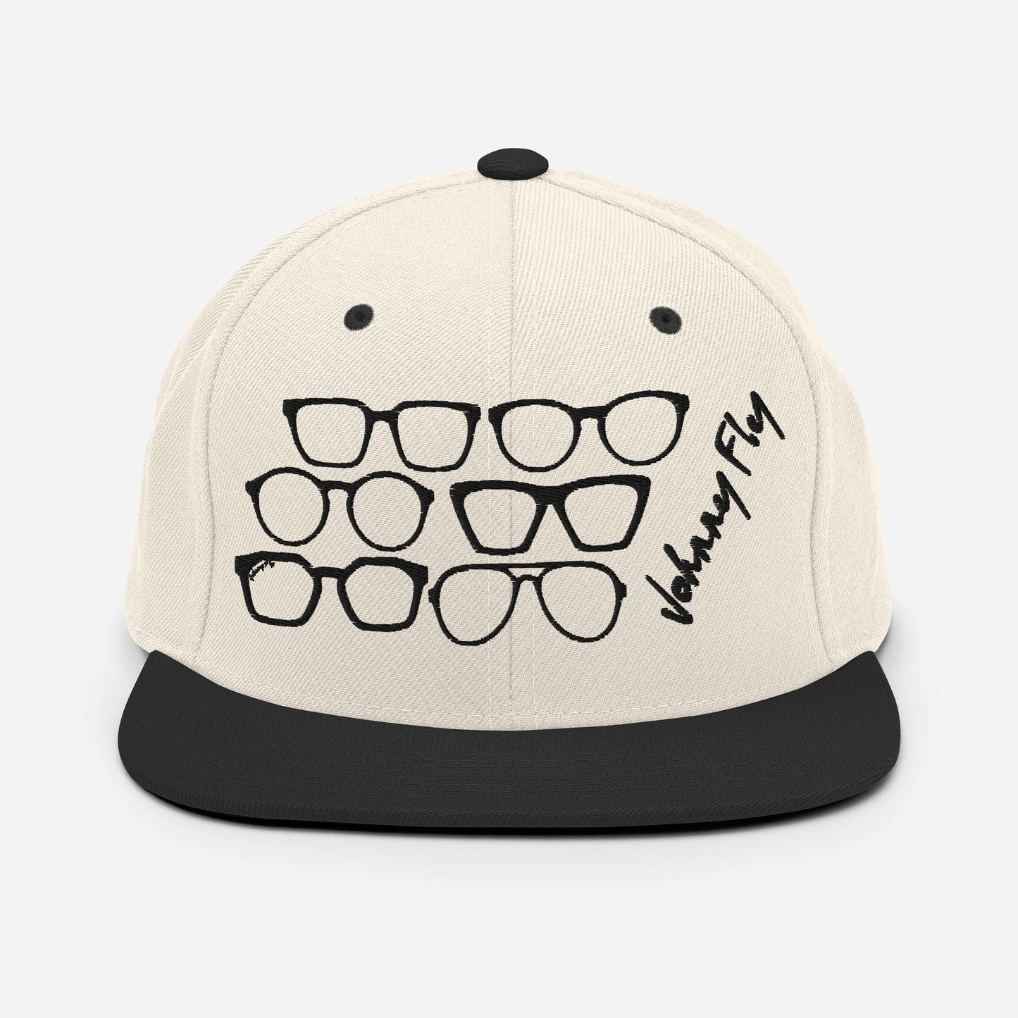 Fly Frames Snapback Hat - Creme/Black