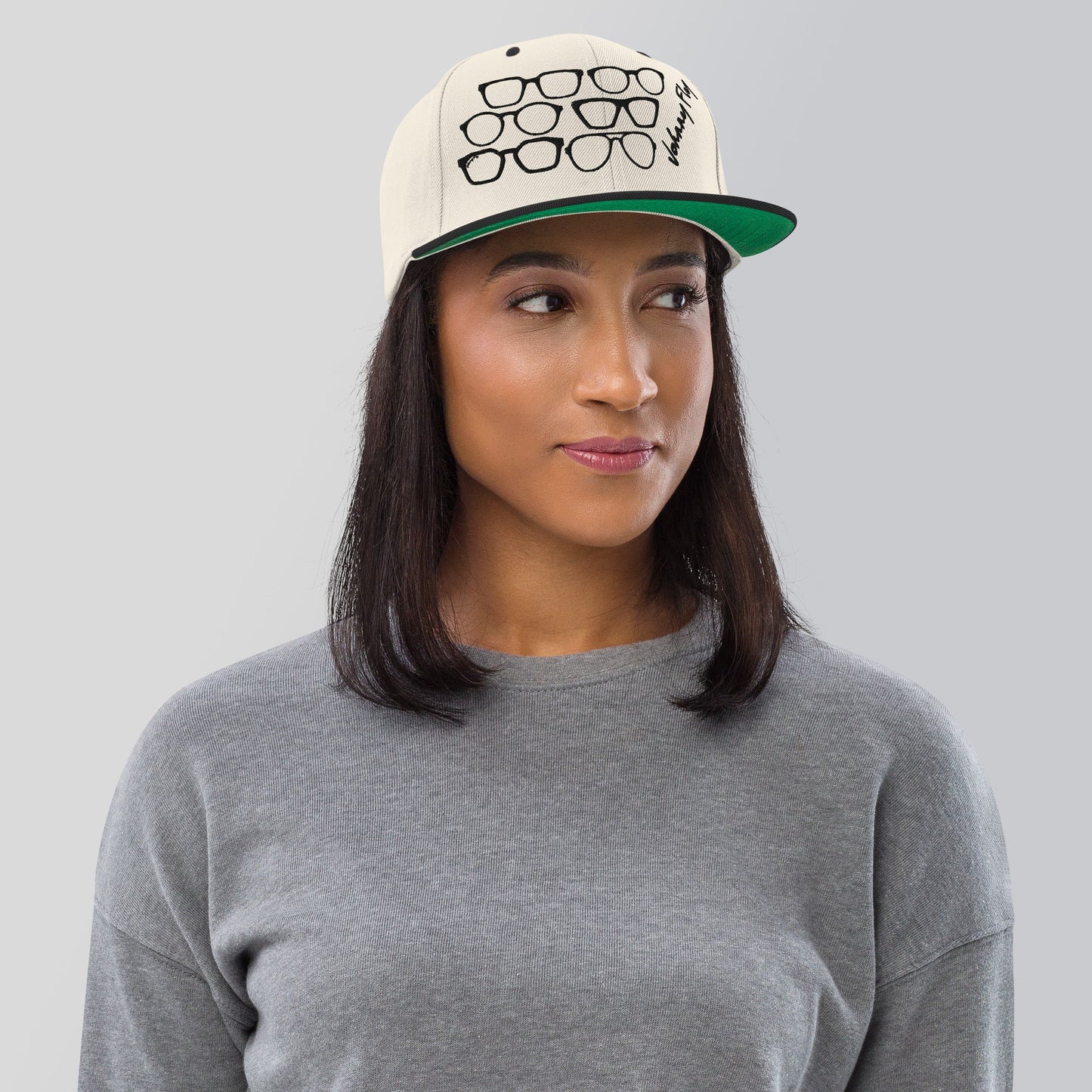 Fly Frames Snapback Hat - Creme/Black
