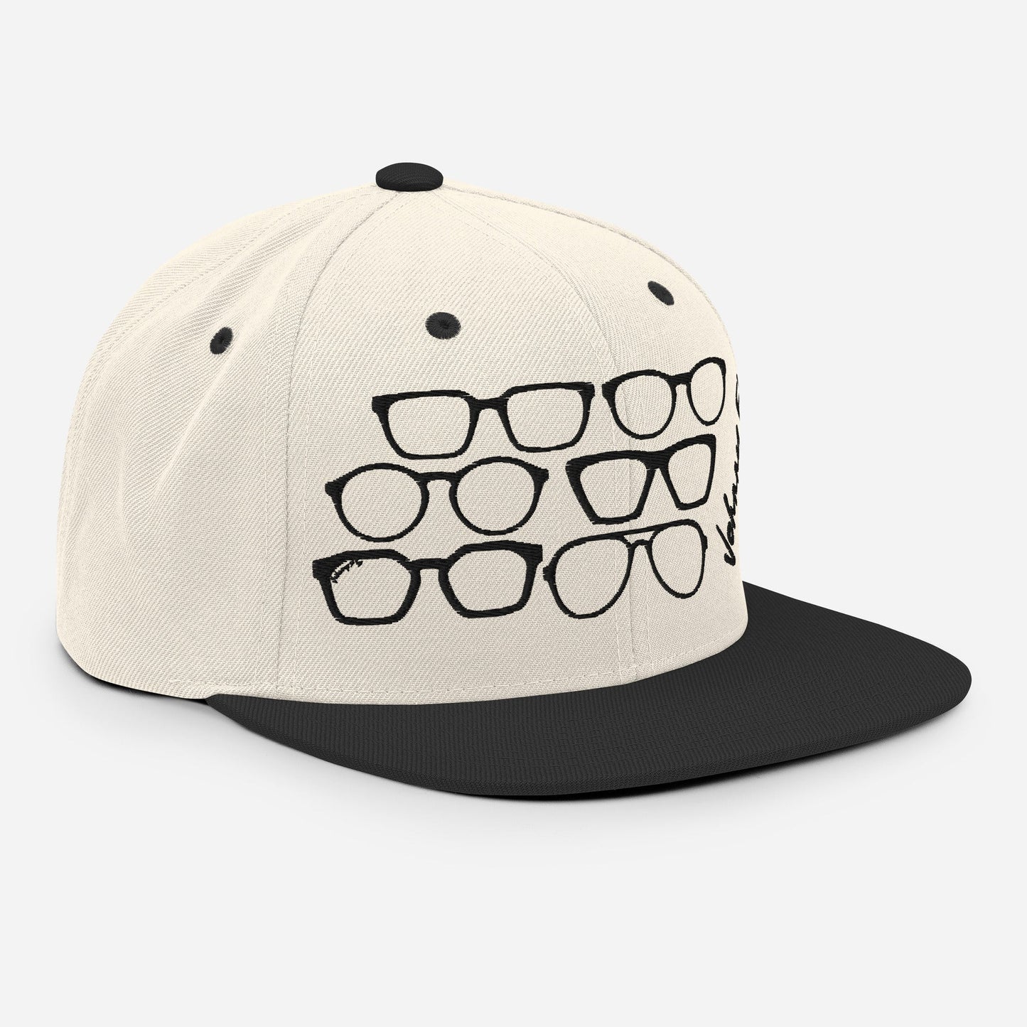Fly Frames Snapback Hat - Creme/Black