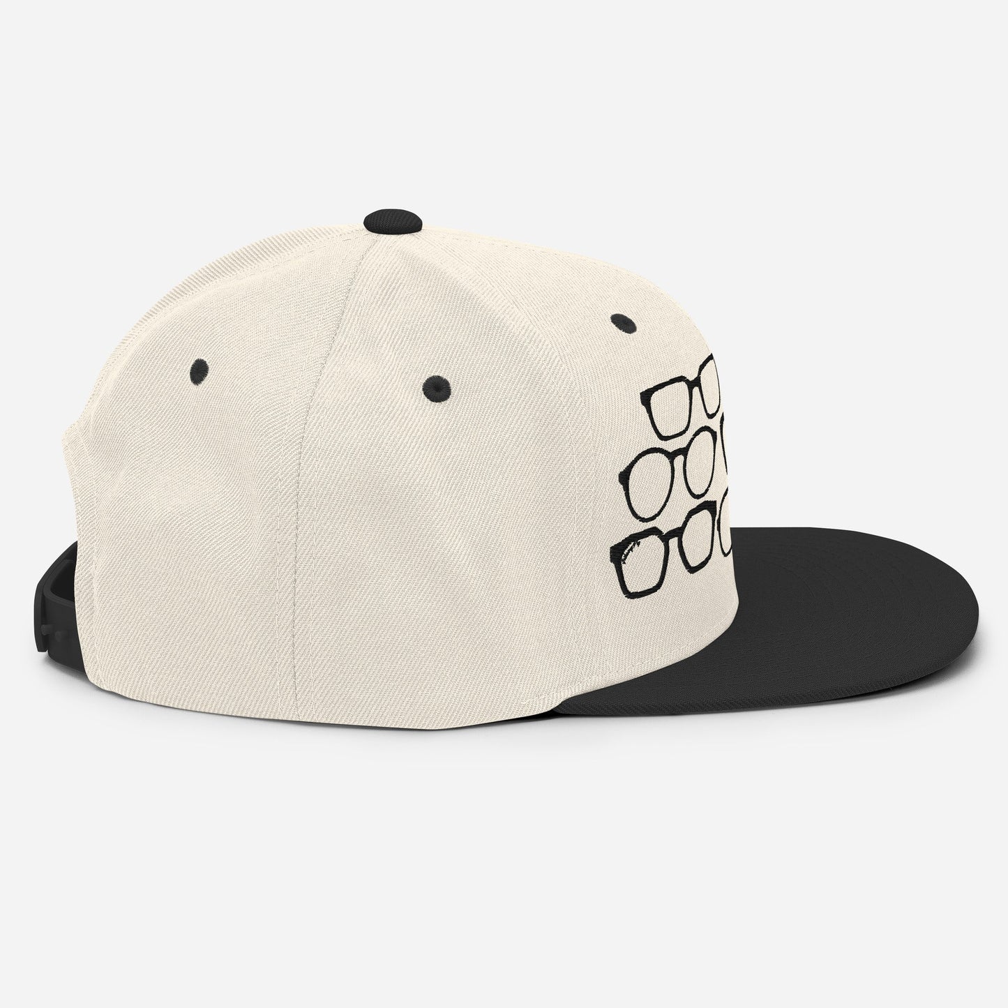 Fly Frames Snapback Hat - Creme/Black