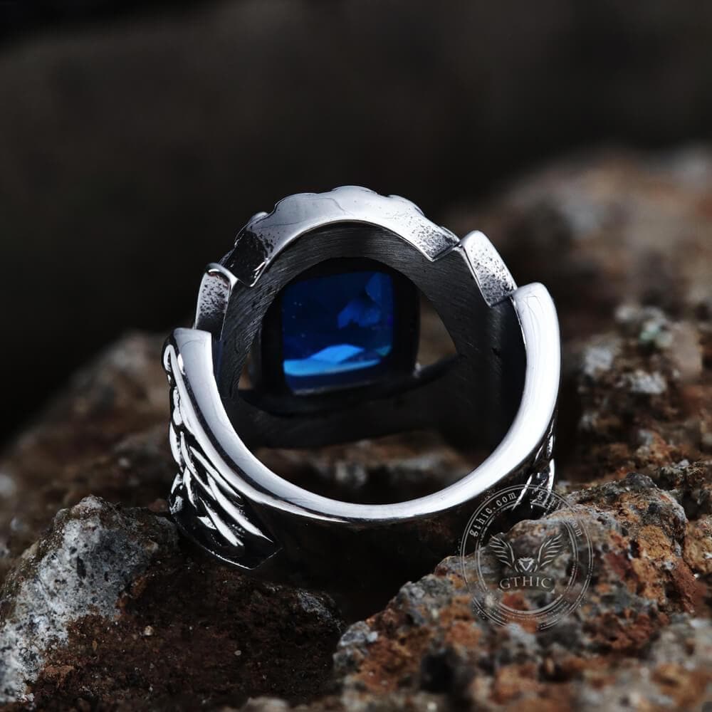 Classic Cross Knot Stainless Steel CZ Ring