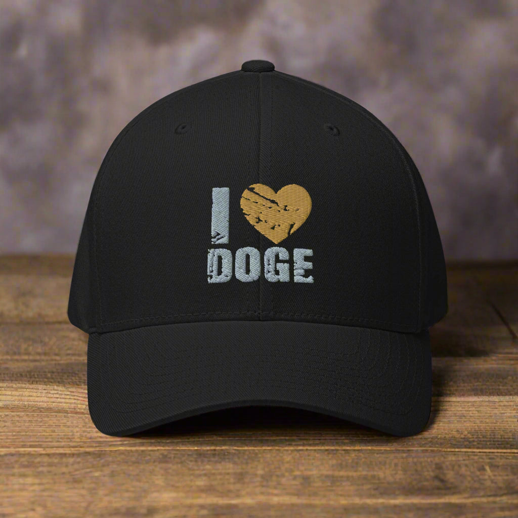 I ❤️ DOGE Structured Twill Cap