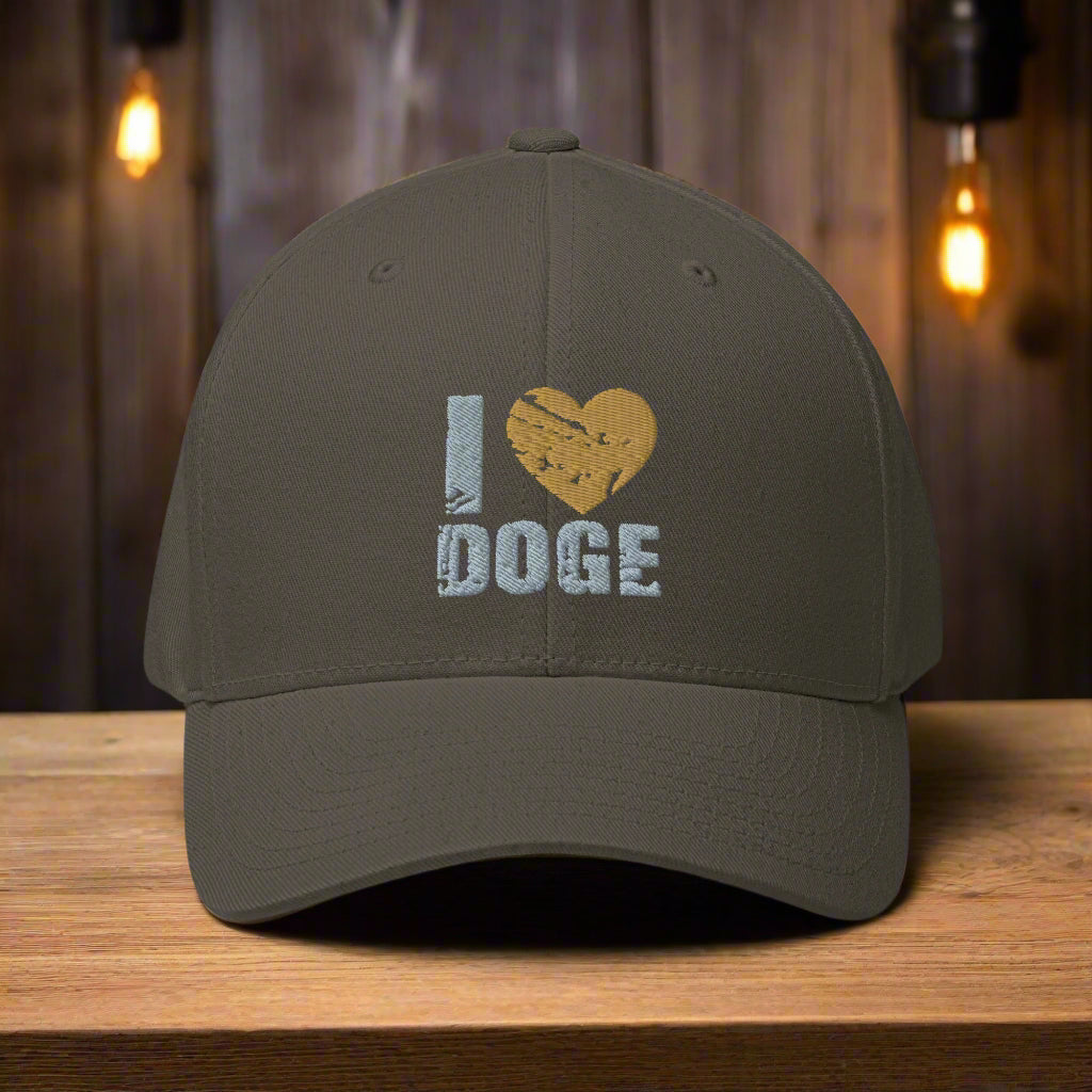 I ❤️ DOGE Structured Twill Cap