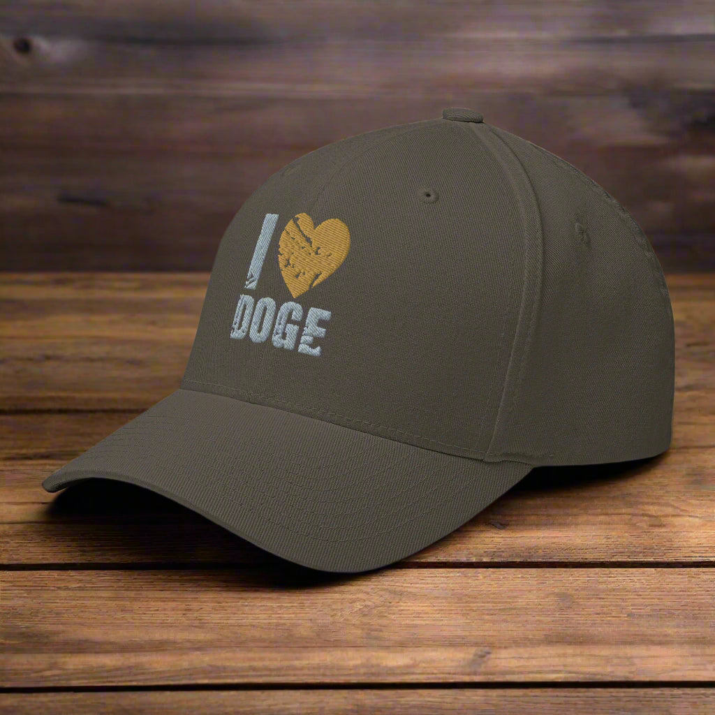 I ❤️ DOGE Structured Twill Cap