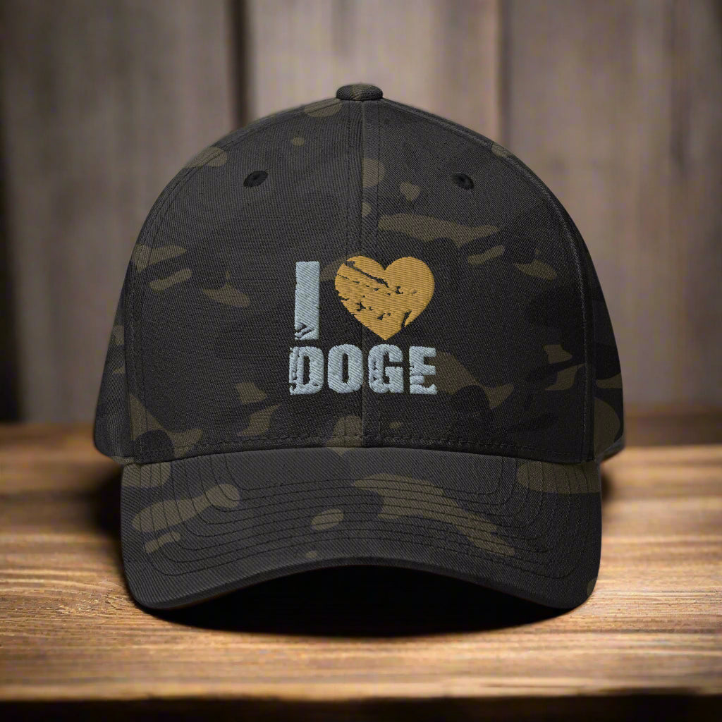 I ❤️ DOGE Structured Twill Cap