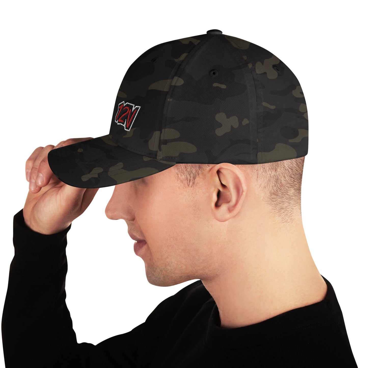 12V Diesel Engine Flexfit Hat With Closed Back
