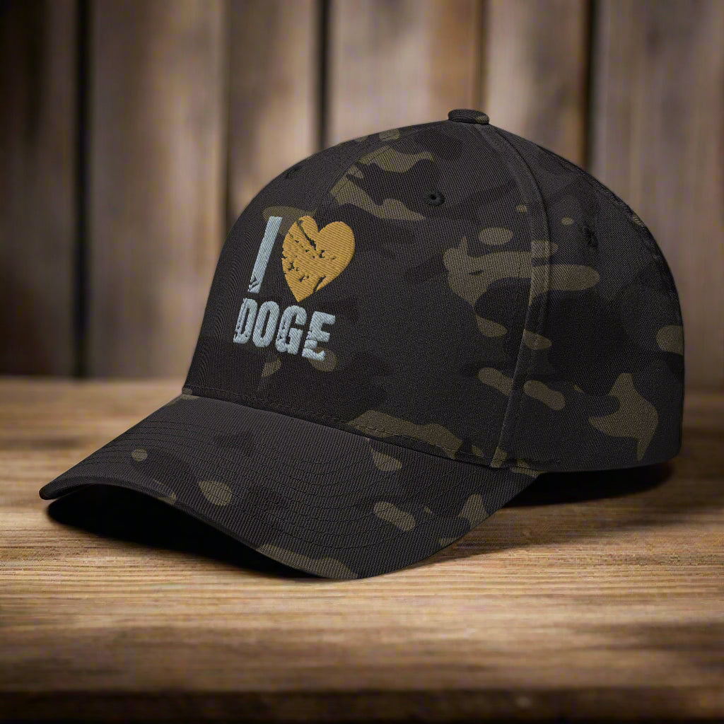 I ❤️ DOGE Structured Twill Cap
