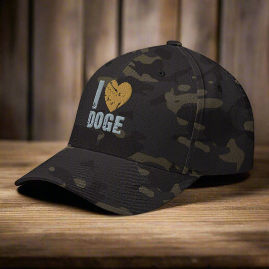 I ❤️ DOGE Structured Twill Cap
