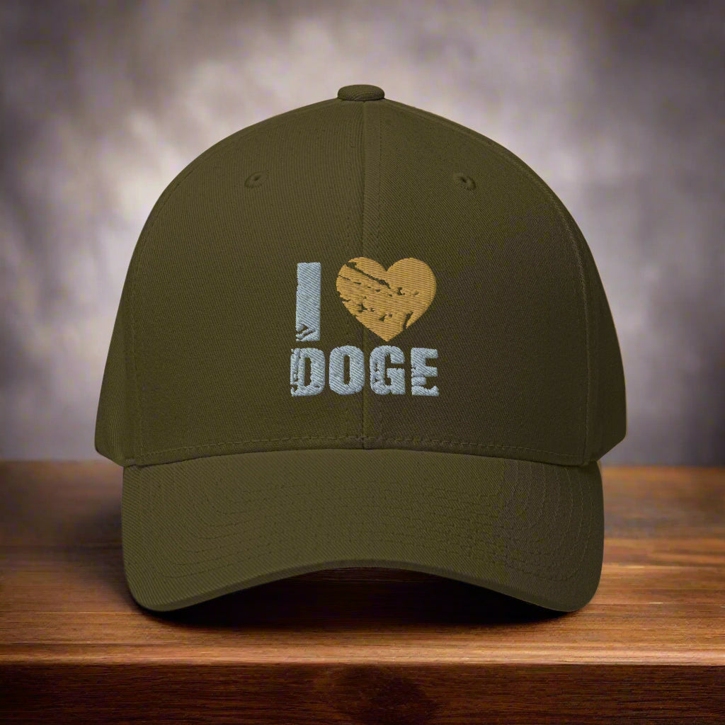 I ❤️ DOGE Structured Twill Cap
