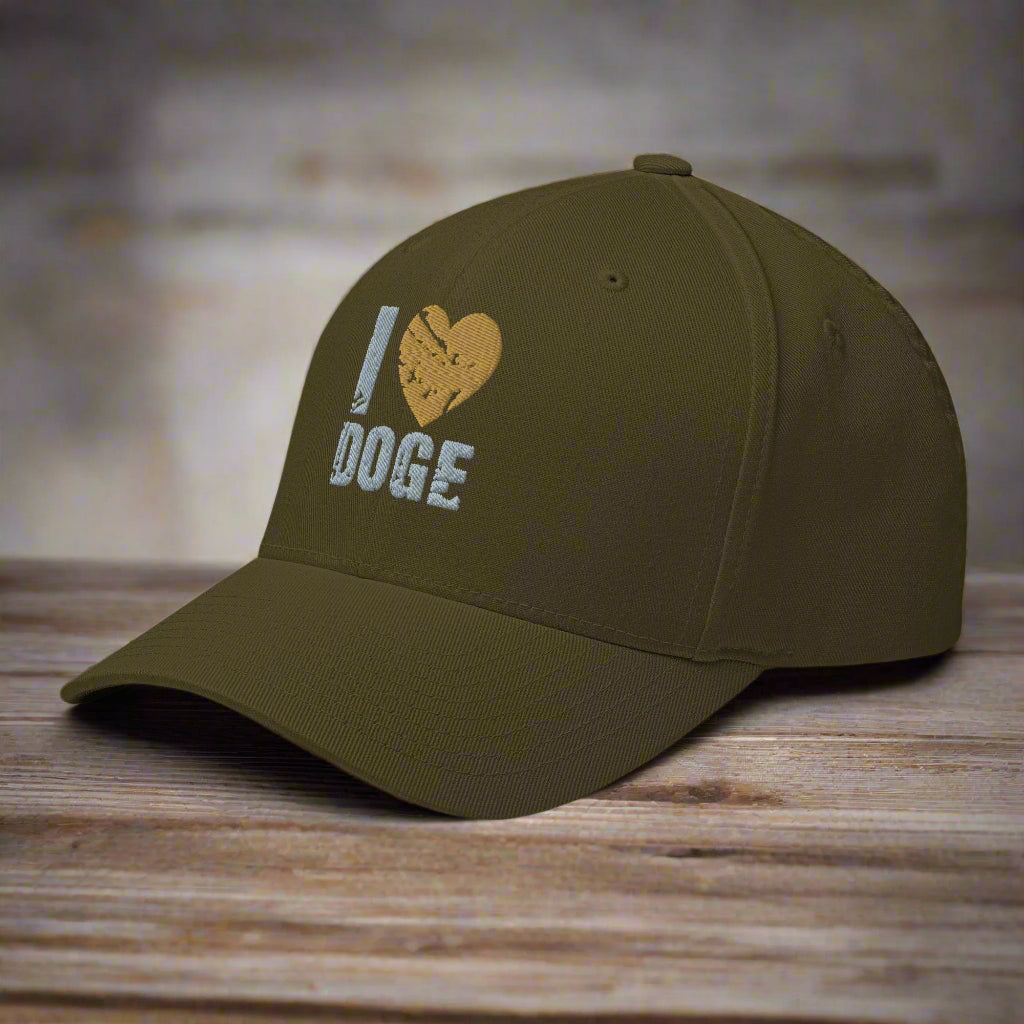 I ❤️ DOGE Structured Twill Cap