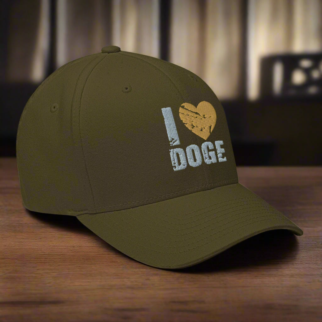 I ❤️ DOGE Structured Twill Cap
