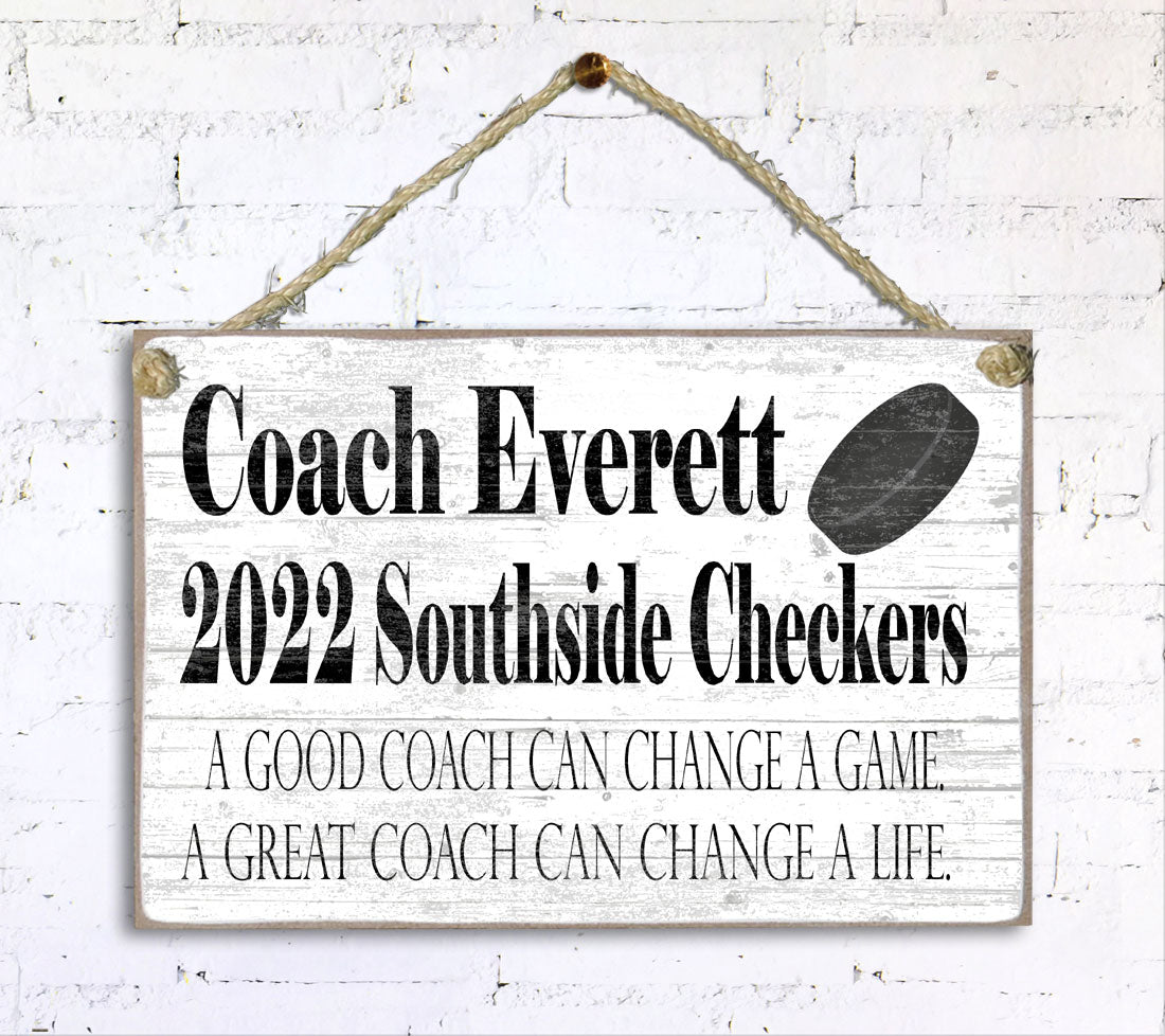 Coach Gift Plaque Personalized for Coaches