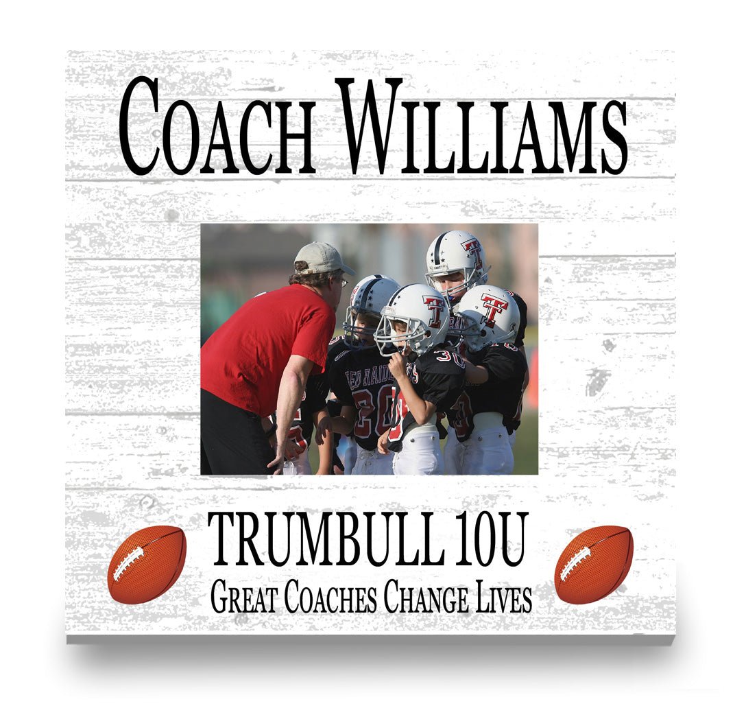 Coach Gift Plaque UPLOAD Your Photo - SELECT YOUR SPORT -