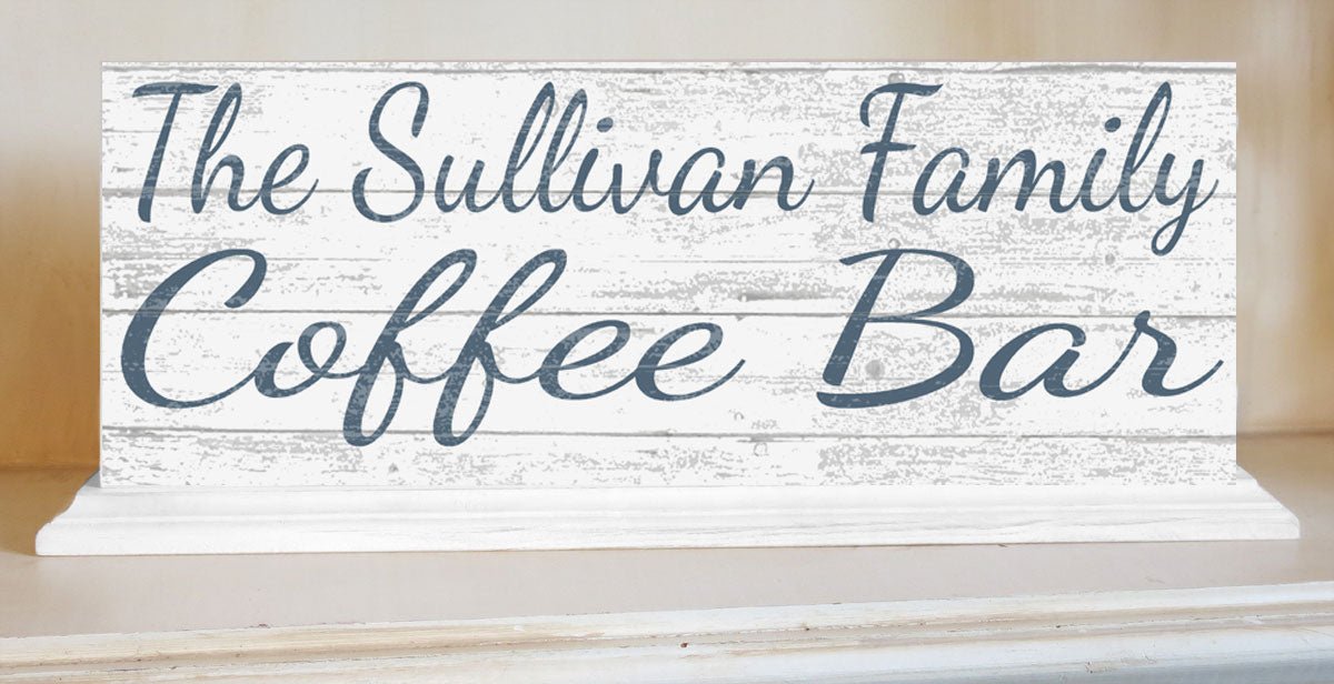 Coffee Bar Sign Personalized Custom Name