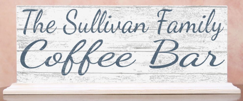 Coffee Bar Sign Personalized Custom Name