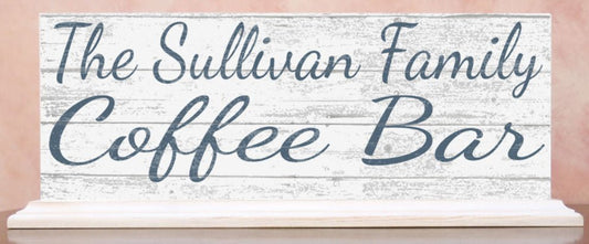 Coffee Bar Sign Personalized Custom Name