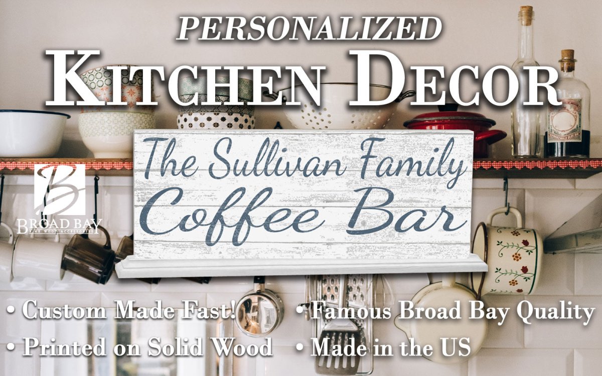Coffee Bar Sign Personalized Custom Name