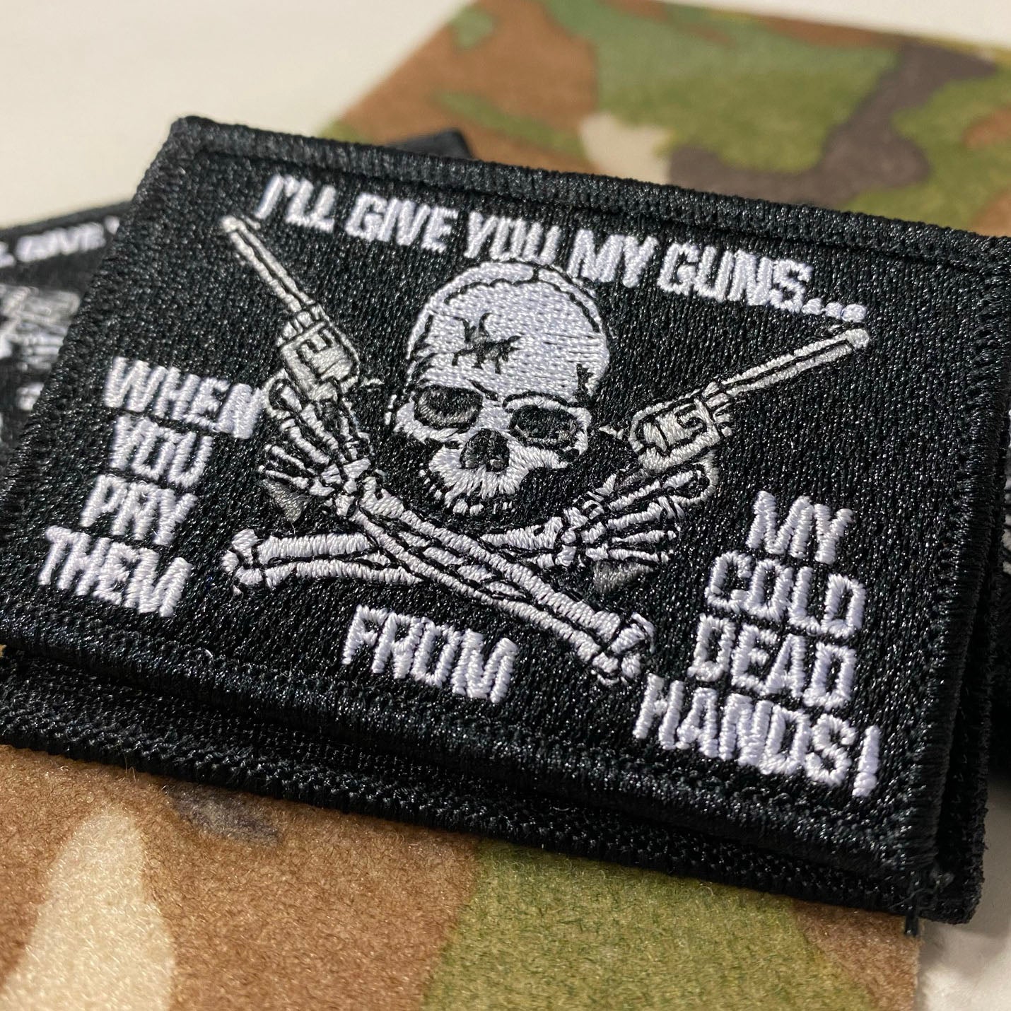 Cold Dead Hands Tactical Patch Black  - 2" x 3"