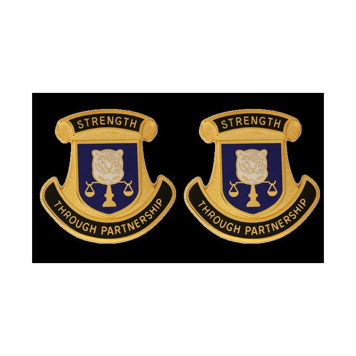 Combined Security Transition Command Afghanistan Unit Crest DUI - 1 PAIR - STRENGTH THROUGH PARTNERSHIP