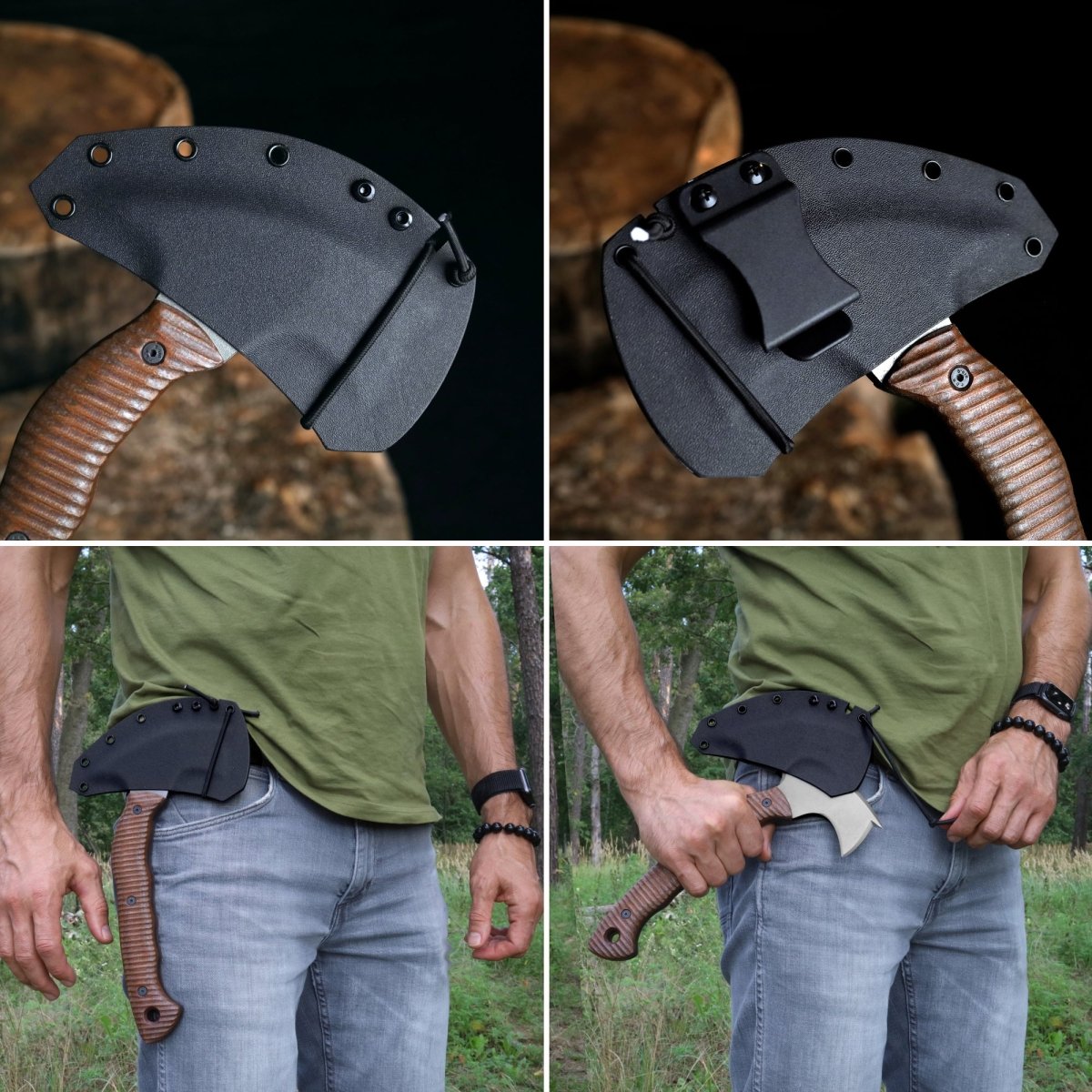 Compact tomahawk "Mingan" with polymer composite handle