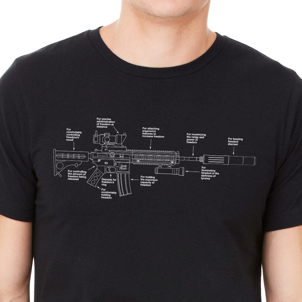 Components of Freedom Carbine Schematic T-Shirt