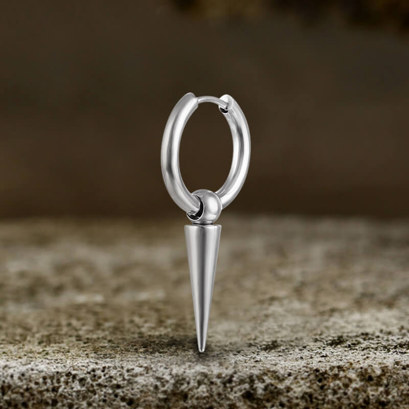 Conical Drop Stainless Steel Hoop Earrings