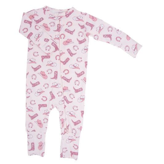 Pink Western Boots Convertible Romper