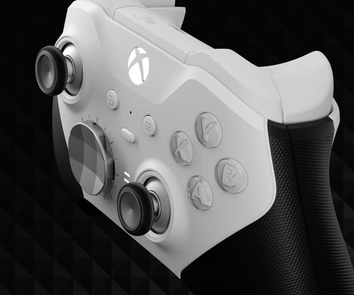 MODDEDZONE WHITE CORE XBOX ELITE SERIES 2 CUSTOM MODDED CONTROLLER