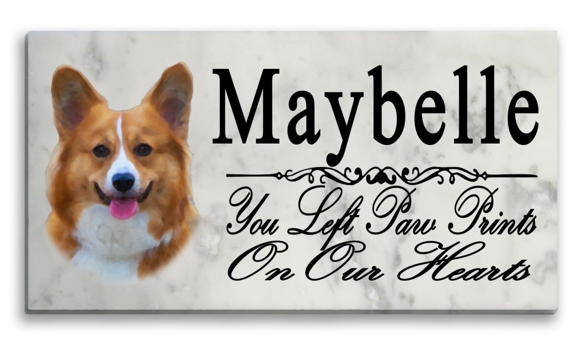 Corgi Memorial Stone Dog Grave Marker or Garden Plaque