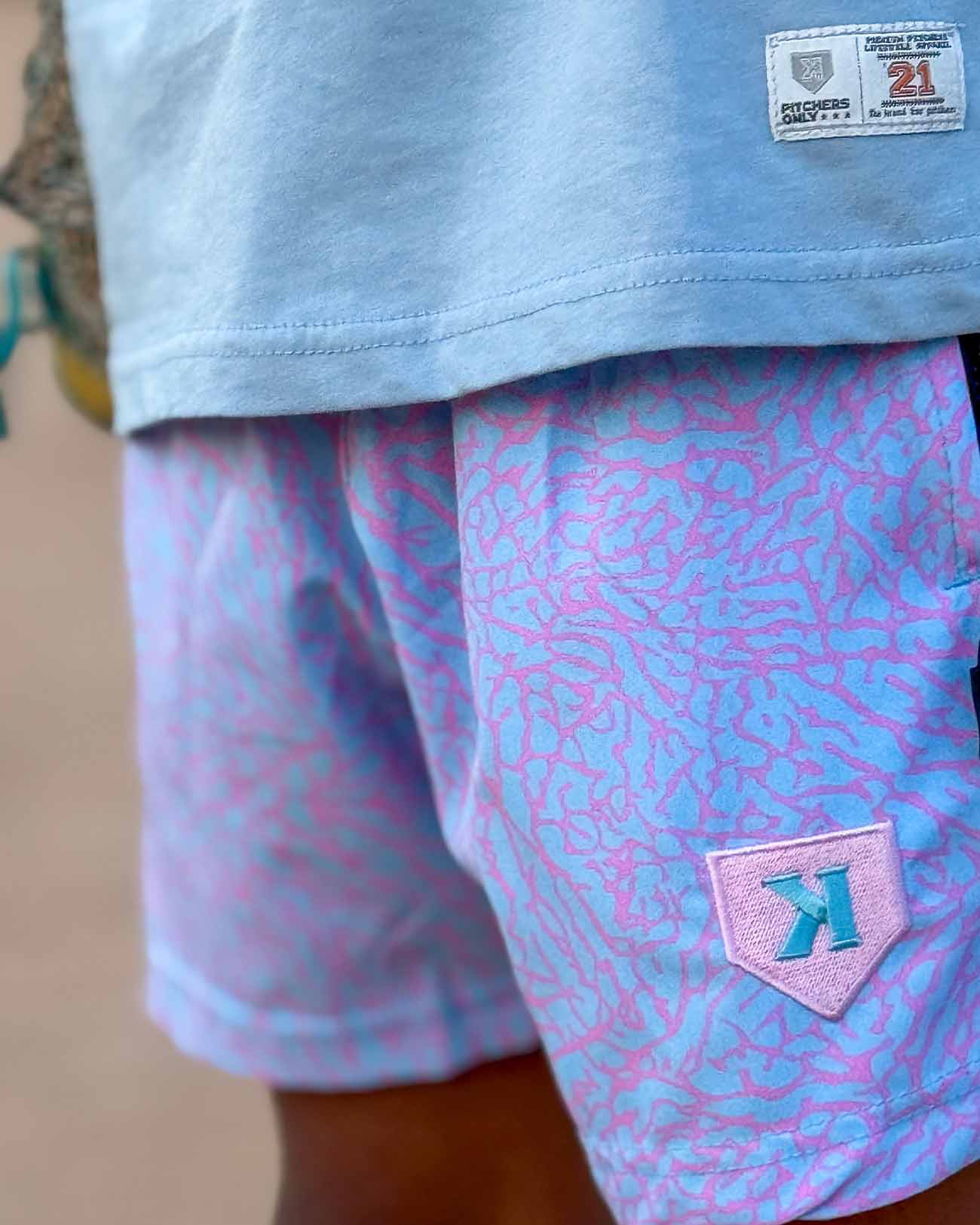 Cotton Candy Elephant Print Shorts