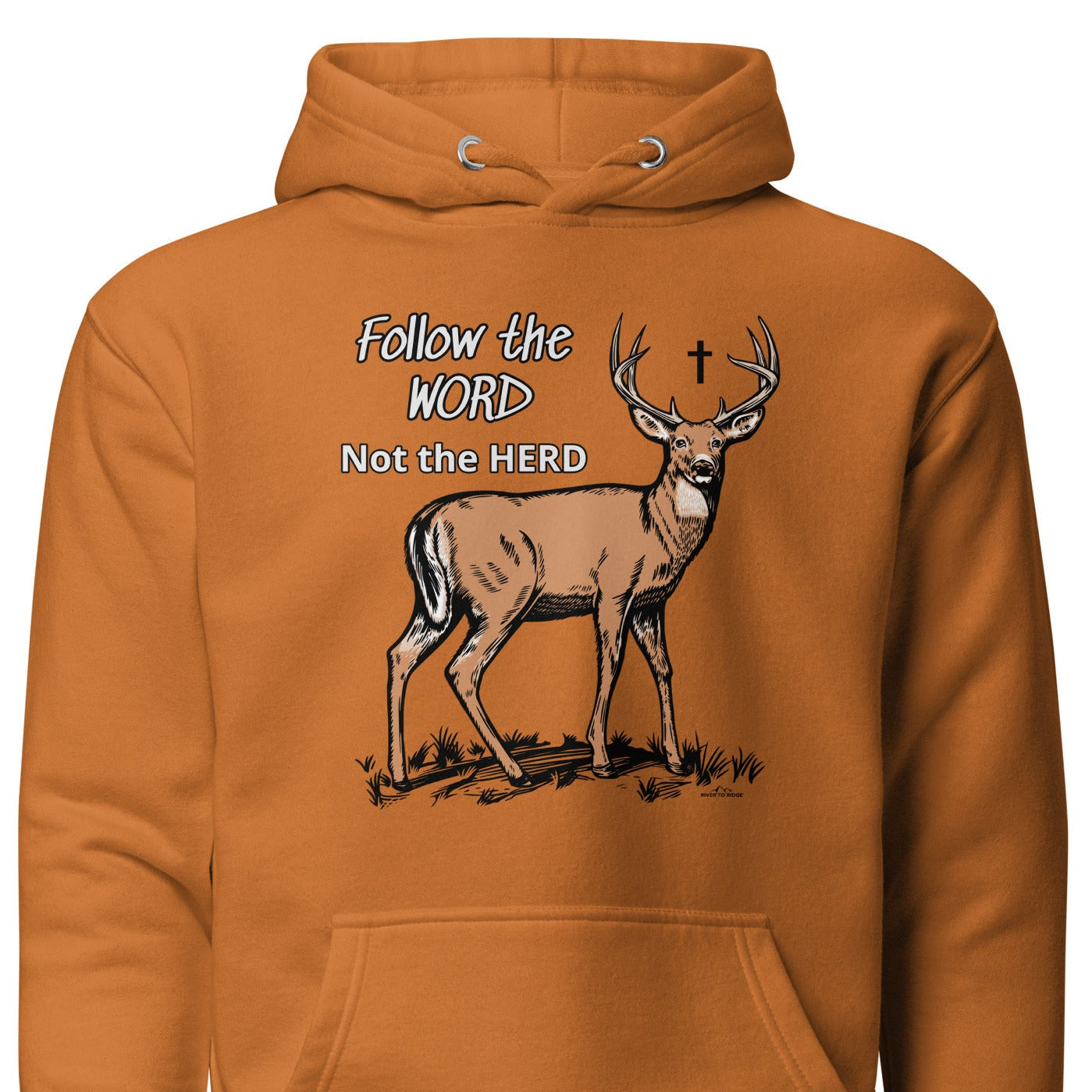 Follow the Word, Not the Herd, Unisex Christian Deer Hoodie