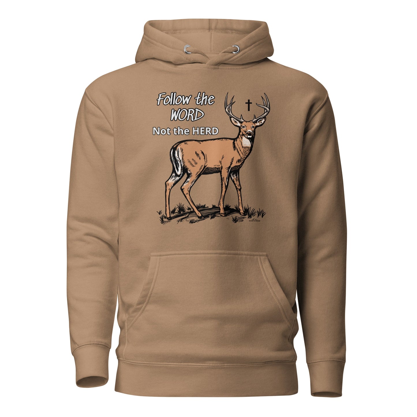 Follow the Word, Not the Herd, Unisex Christian Deer Hoodie