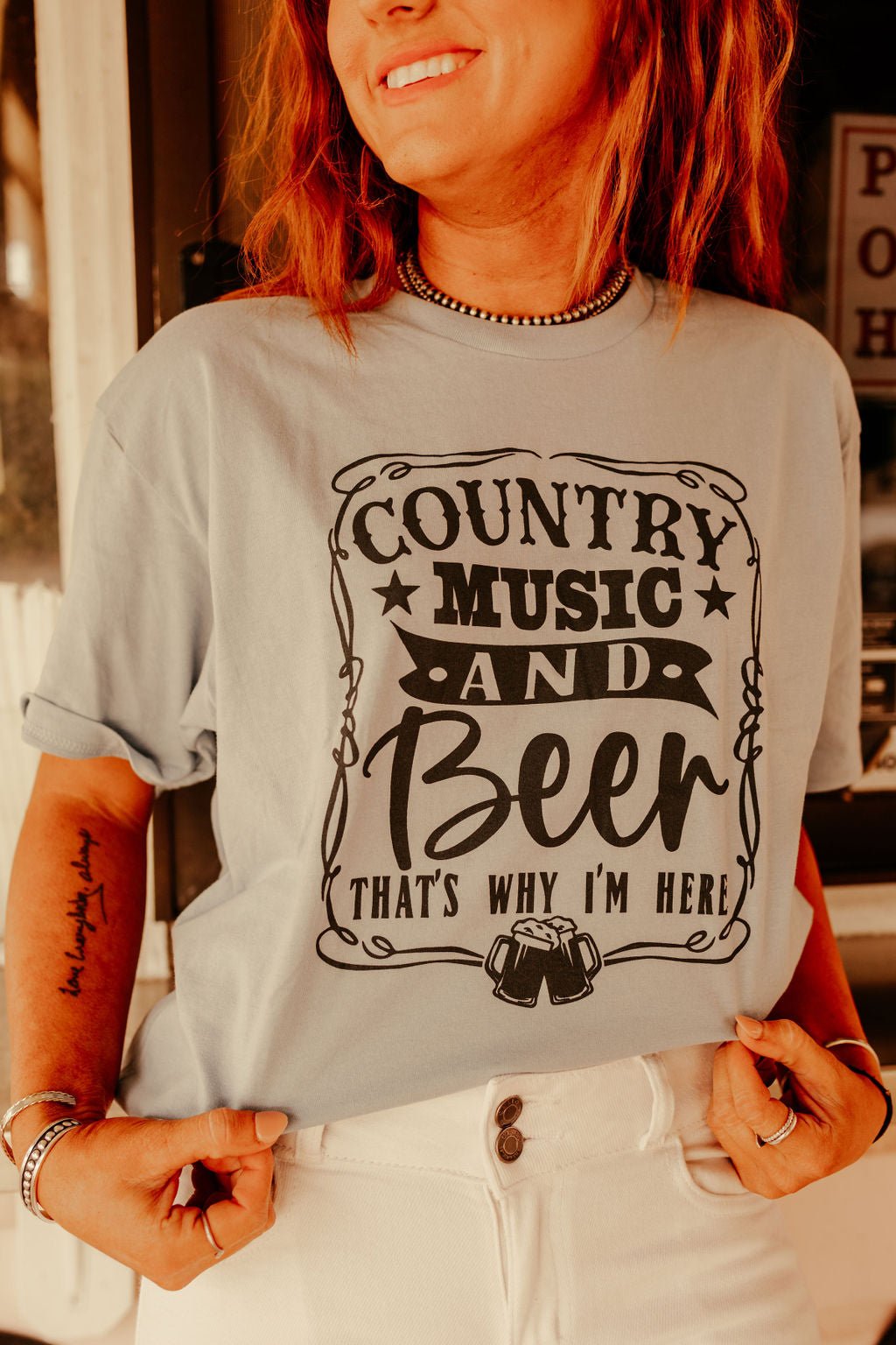 Country Music and Beer Graphic Tee