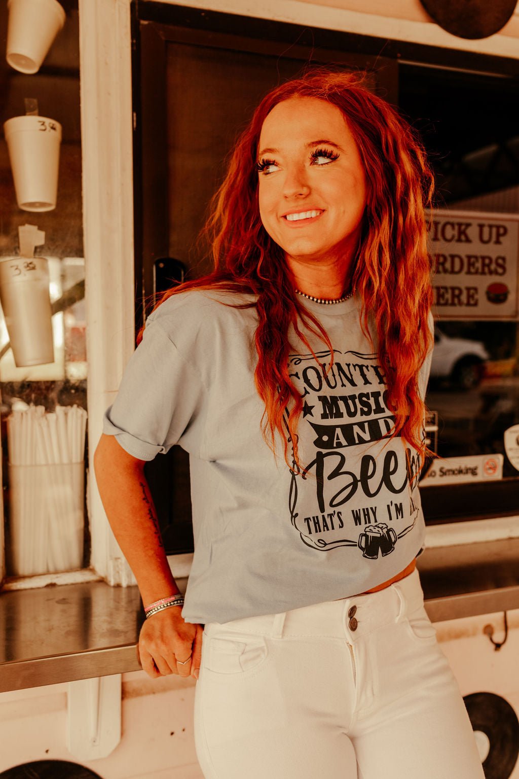 Country Music and Beer Graphic Tee