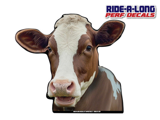 Moo Cow *RIDE A LONG* Perforated Decal